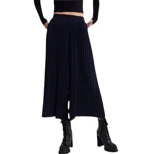 Zara Plissé Pleated Cropped Pull On Pants